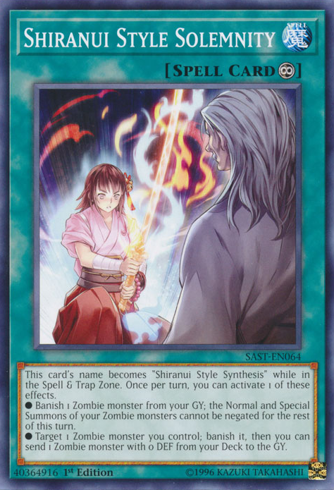 yugioh deck shiranui Shiranui Style Solemnity [SAST-EN064] Common