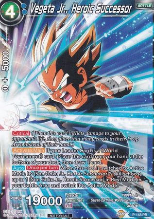 Vegeta Jr., Heroic Successor (Power Booster) (P-148) [Promotion Cards] | Devastation Store