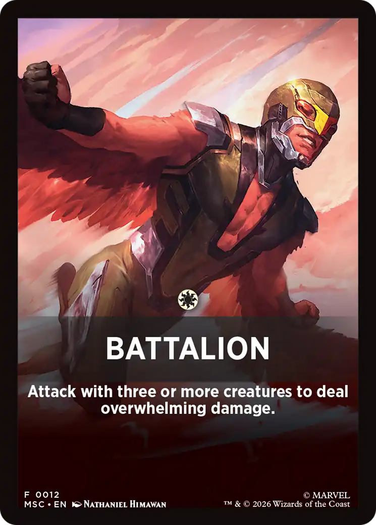 Battalion Theme Card [Marvel Super Heroes Commander] | Devastation Store