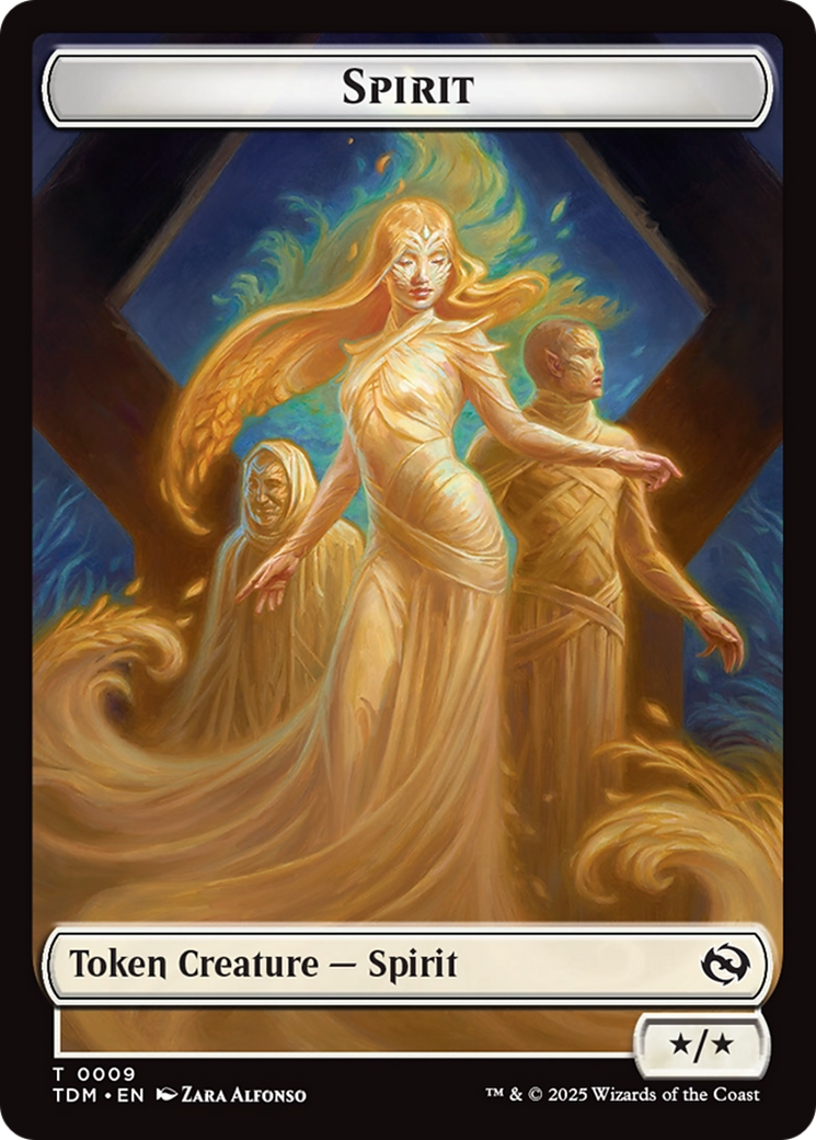 Spirit (0008) // Spirit (0009) Double-Sided Token [Tarkir: Dragonstorm Tokens] | Devastation Store