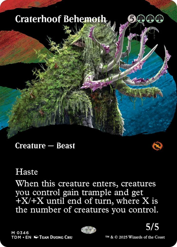 Craterhoof Behemoth (Borderless) [Tarkir: Dragonstorm] | Devastation Store