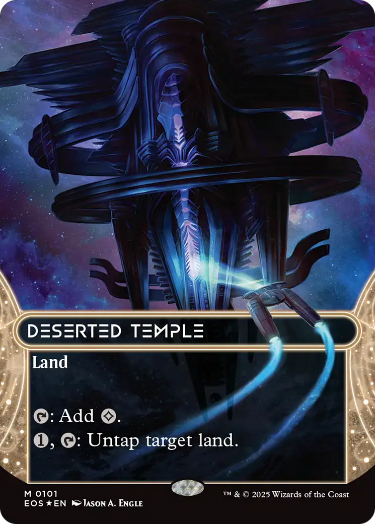 Deserted Temple (0101) (Borderless) (Galaxy Foil) [Edge of Eternities: Stellar Sights] | Devastation Store