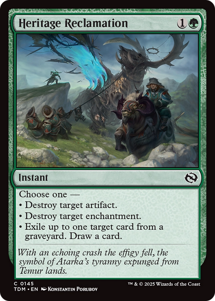 Heritage Reclamation [Tarkir: Dragonstorm] | Devastation Store