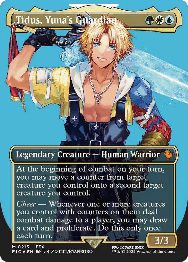 Tidus, Yuna's Guardian (Borderless) (Surge Foil) [FINAL FANTASY Commander] | Devastation Store