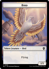 Storm Crow // Bird (003) Double-Sided Token [Bloomburrow Commander Tokens] | Devastation Store
