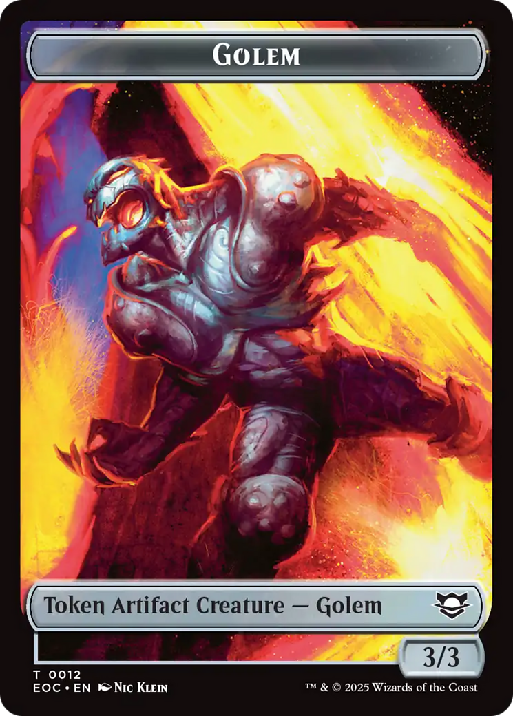 Golem (0012) // Golem (0014) Double-Sided Token [Edge of Eternities Tokens] | Devastation Store