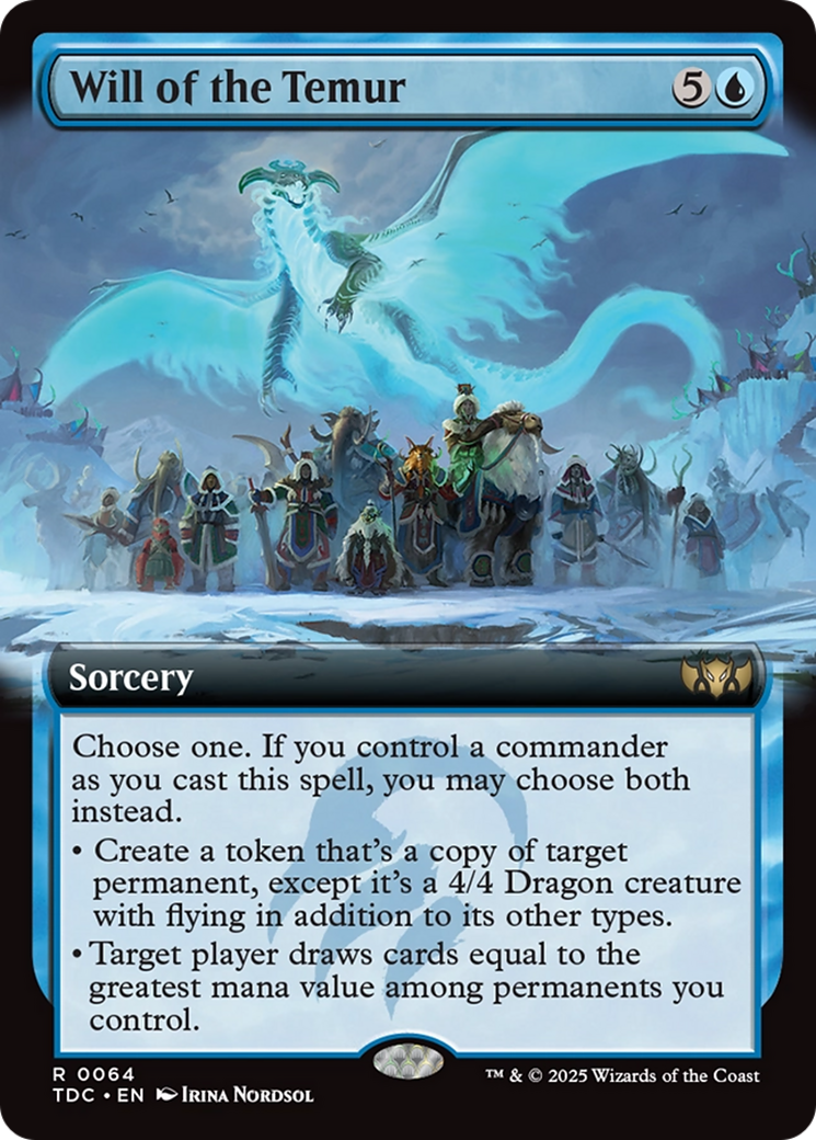 Will of the Temur (Extended Art) [Tarkir: Dragonstorm Commander] | Devastation Store