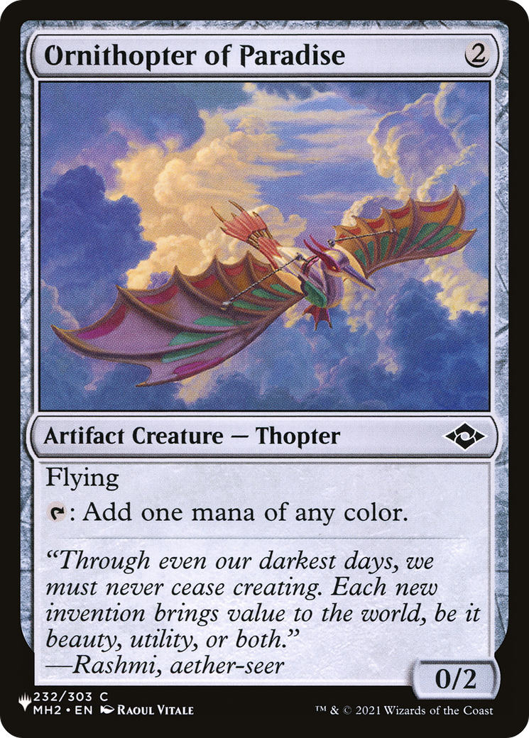 Ornithopter of Paradise [The List Reprints] | Devastation Store