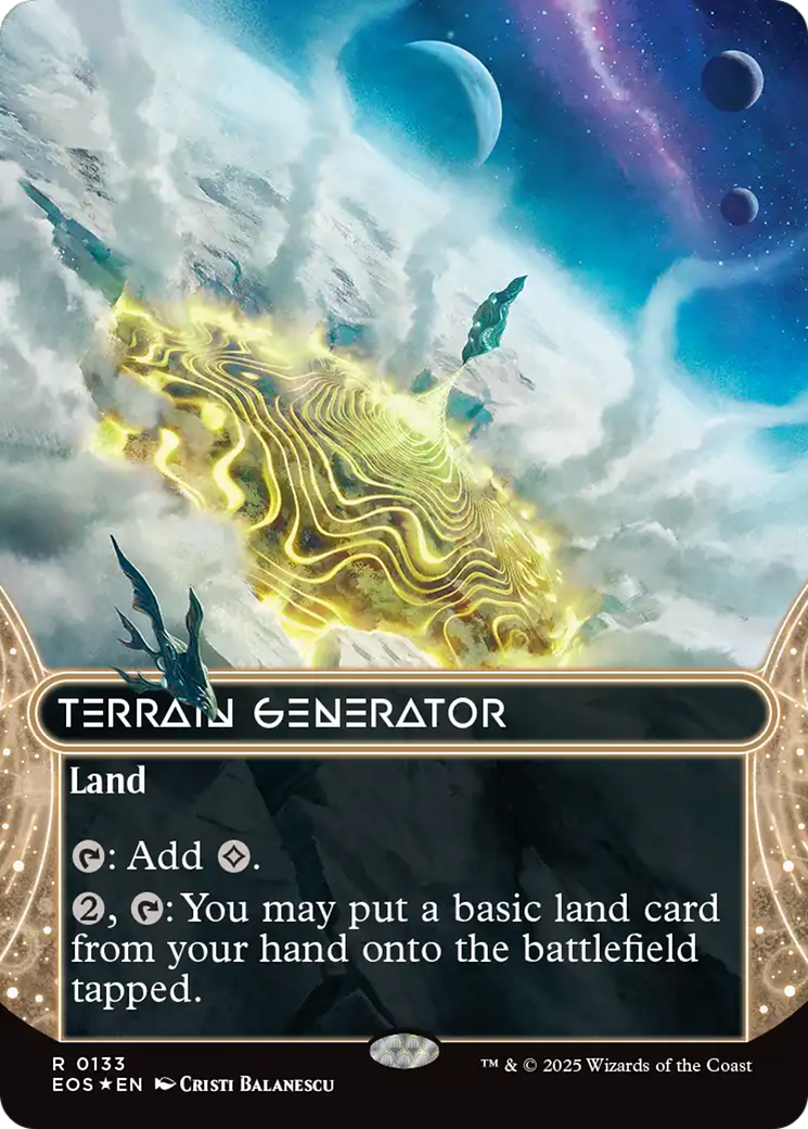 Terrain Generator (0133) (Borderless) (Galaxy Foil) [Edge of Eternities: Stellar Sights] | Devastation Store