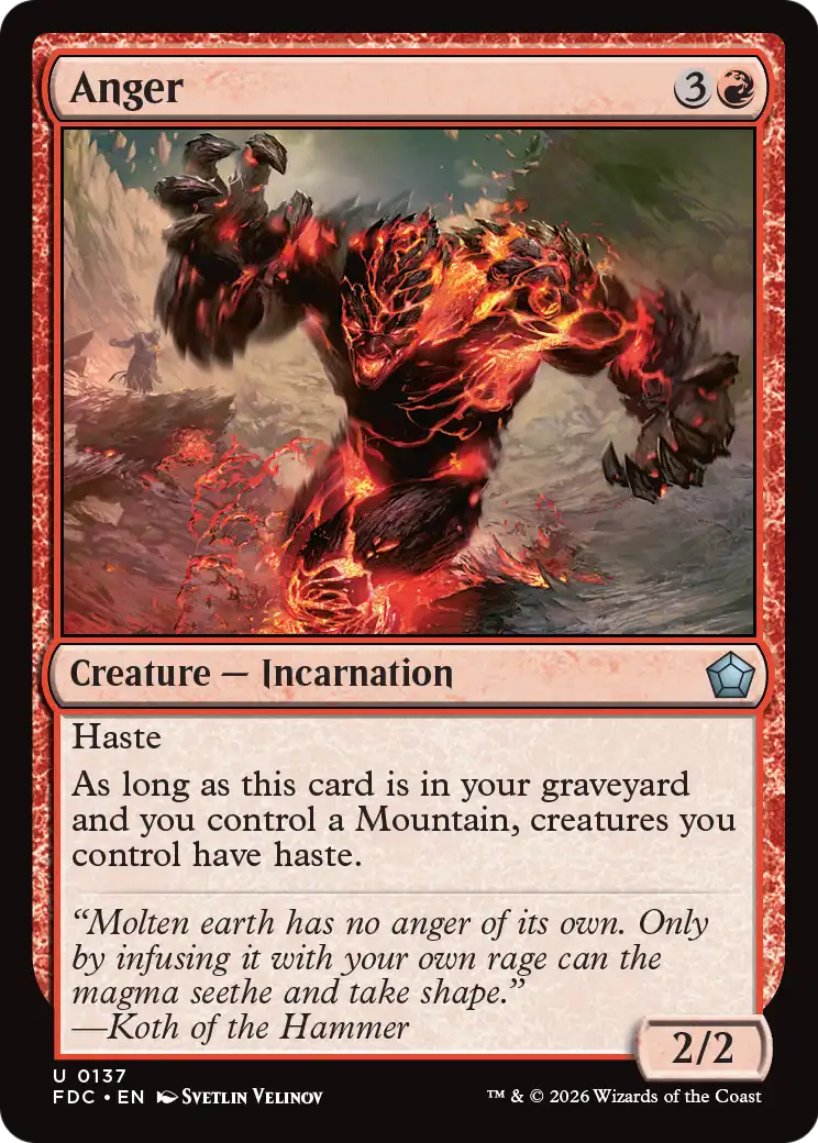 Anger [Foundations Commander] | Devastation Store