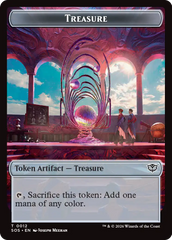 Treasure // Clue Token Double-Sided Token [Secrets of Strixhaven Tokens] | Devastation Store