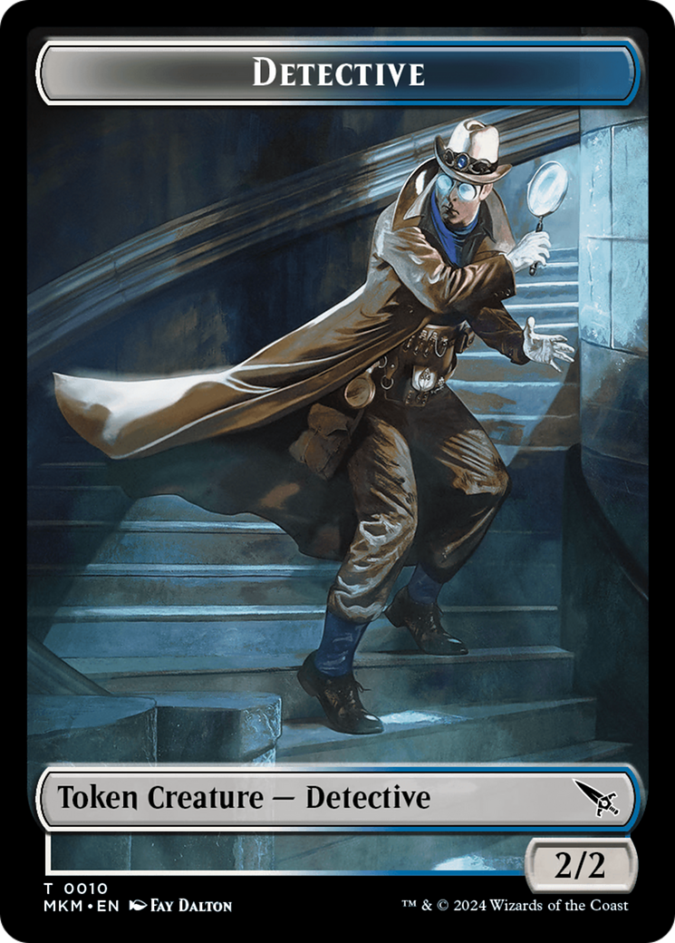 Detective // Human Double-Sided Token [Murders at Karlov Manor Tokens] | Devastation Store