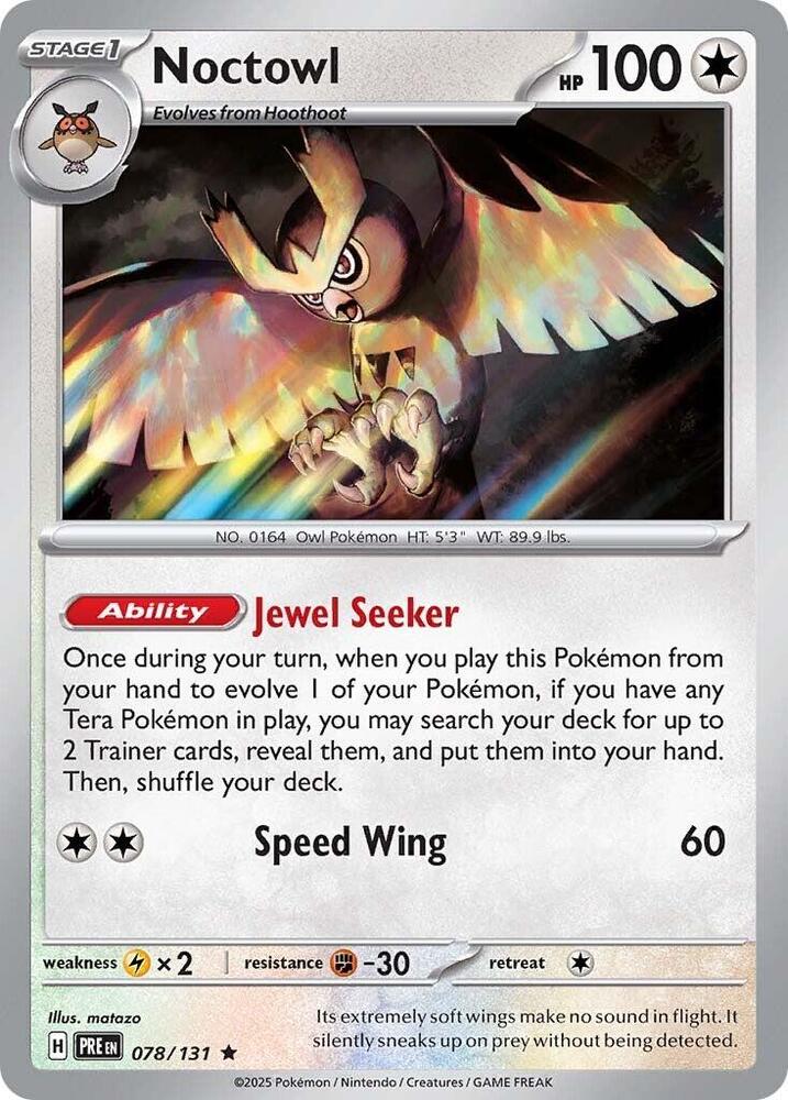 Noctowl (078/131) [Scarlet & Violet: Prismatic Evolutions] | Devastation Store