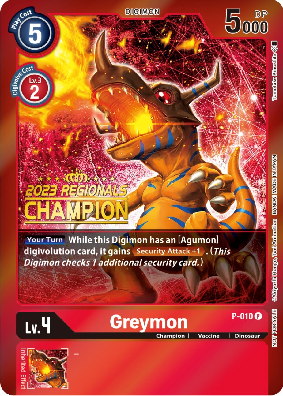 Greymon [P-010] (2023 Regionals Champion) [Promotional Cards] | Devastation Store