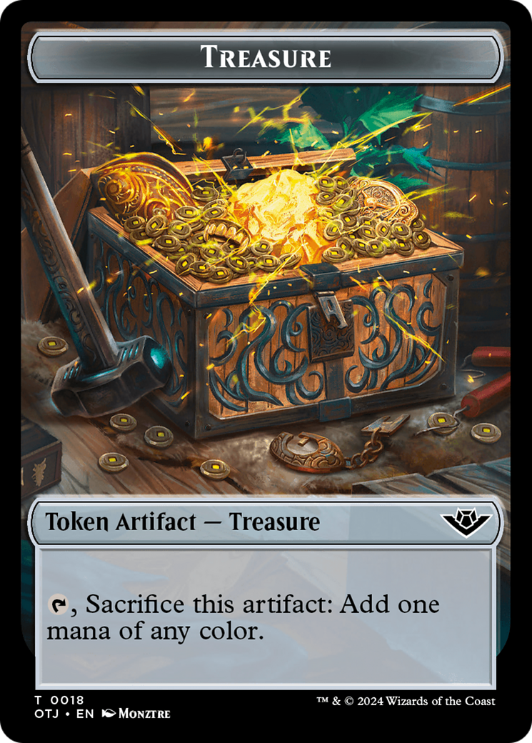 Treasure // Golem Double-Sided Token [Outlaws of Thunder Junction Tokens] | Devastation Store