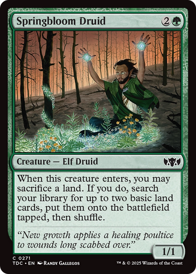 Springbloom Druid [Tarkir: Dragonstorm Commander] | Devastation Store