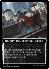 Bounty: Paq, Fleeting Filcher // Bounty Rules Double-Sided Token [Outlaws of Thunder Junction Commander Tokens] | Devastation Store