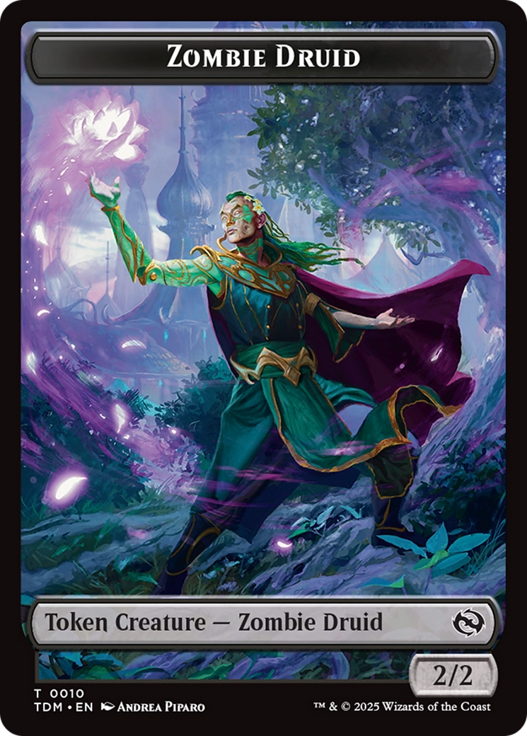 Treasure // Zombie Druid Double-Sided Token [Tarkir: Dragonstorm Tokens] | Devastation Store