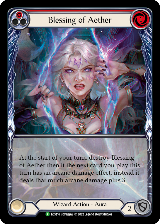 Blessing of Aether (Red) [LGS116] (Promo)  Rainbow Foil | Devastation Store