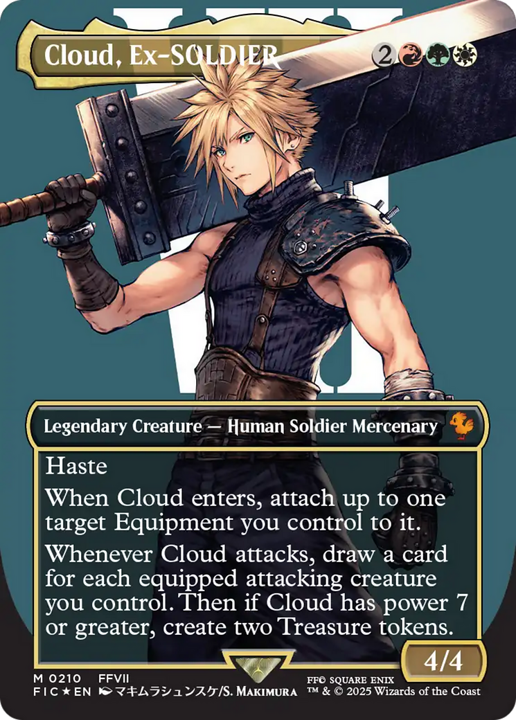 Cloud, Ex-SOLDIER (Borderless) (Surge Foil) [FINAL FANTASY Commander] | Devastation Store