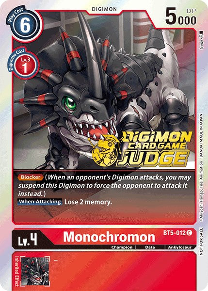 Monochromon [BT5-012] (Judge Pack 1) [Battle of Omni Promos] | Devastation Store