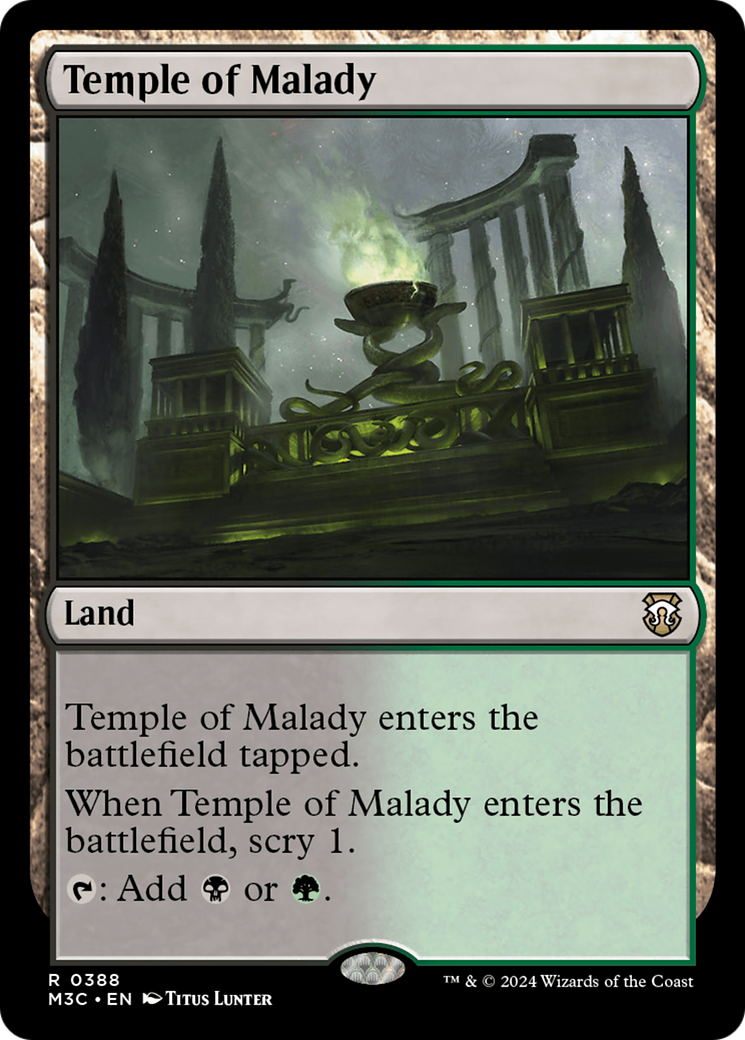Temple of Malady (Ripple Foil) [Modern Horizons 3 Commander] | Devastation Store