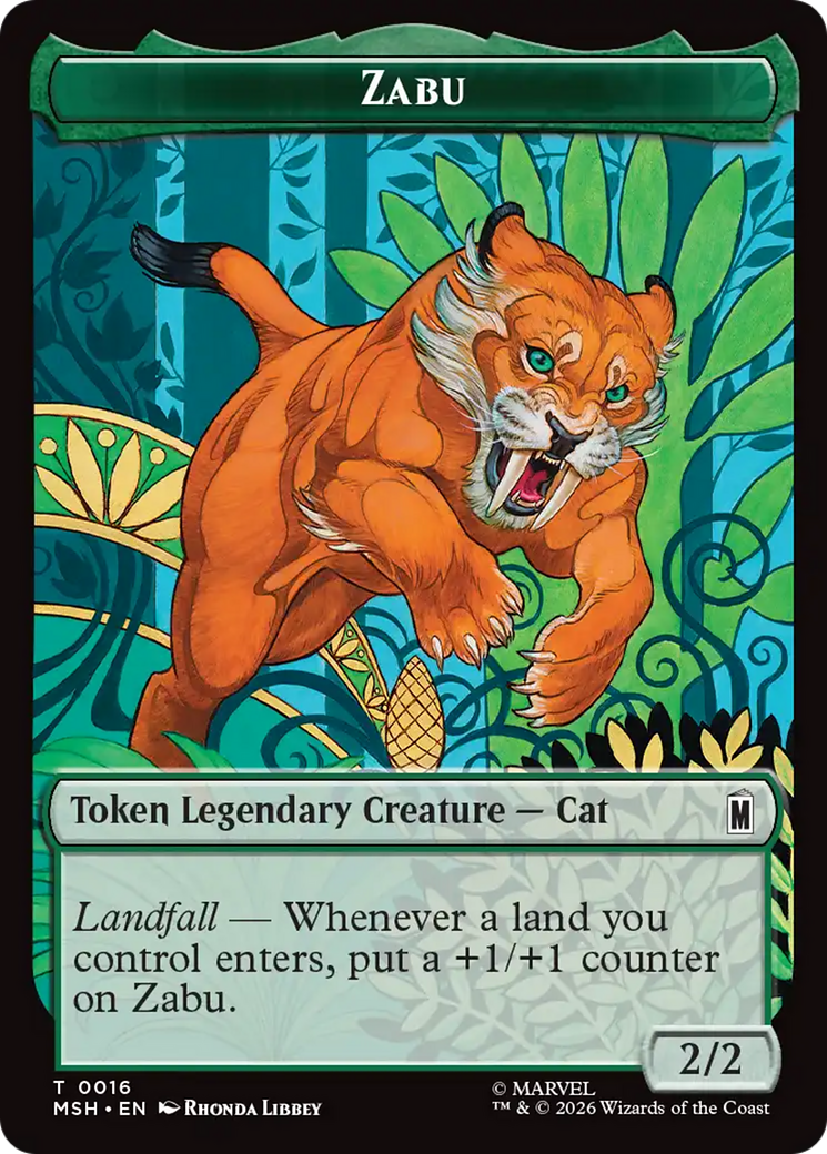 Redwing // Zabu Double-Sided Token [Marvel Super Heroes Tokens] | Devastation Store