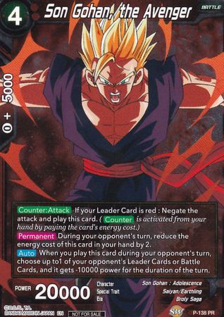 Son Gohan, the Avenger (P-138) [Promotion Cards] | Devastation Store