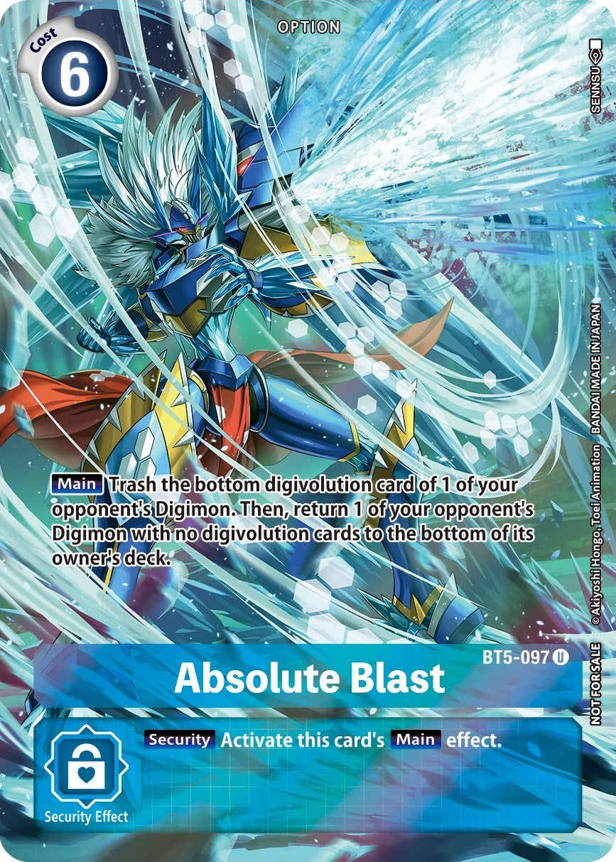 Absolute Blast [BT5-097] (Summer 2022 Dash Pack) [Battle of Omni Promos] | Devastation Store