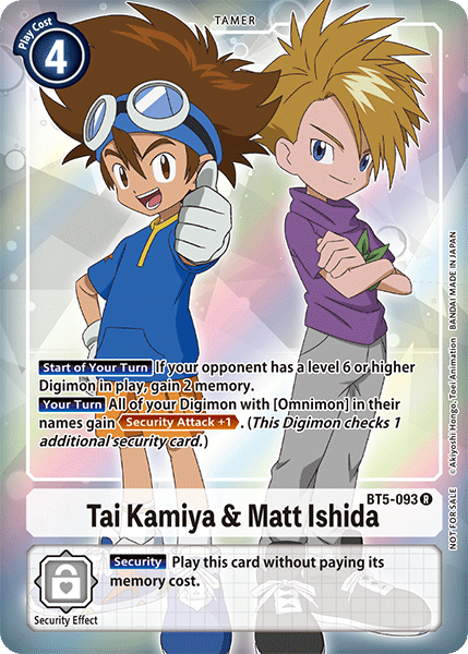 Tai Kamiya & Matt Ishida [BT5-093] (Buy-A-Box Promo) [Battle of Omni Promos] | Devastation Store
