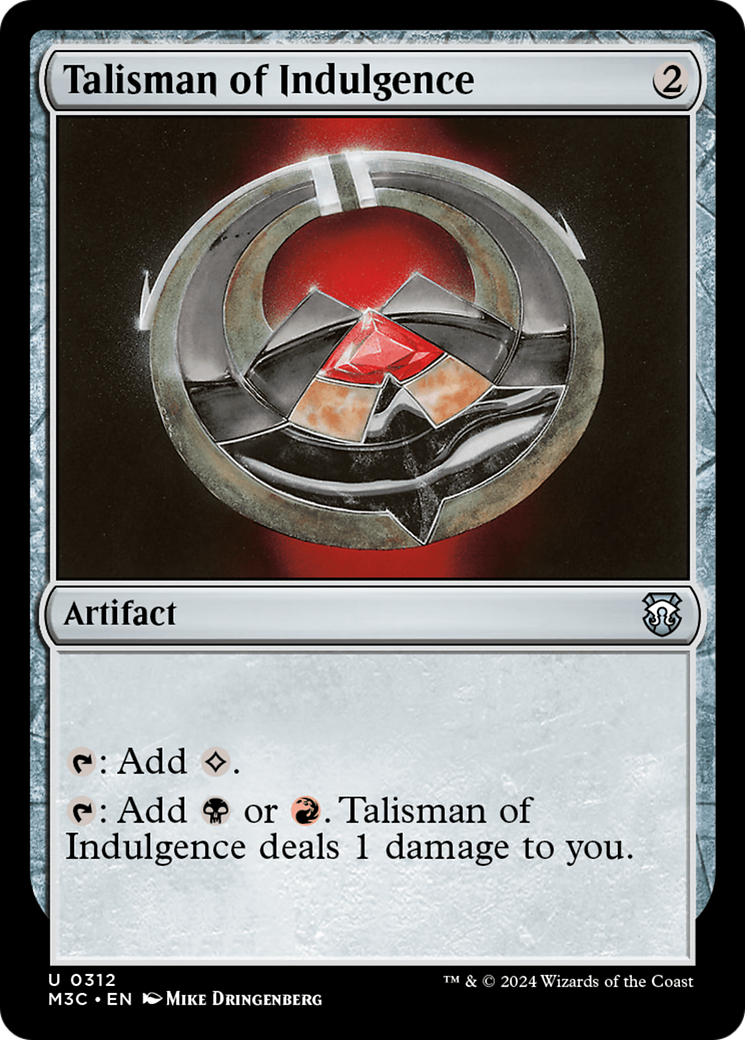 Talisman of Indulgence (Ripple Foil) [Modern Horizons 3 Commander] | Devastation Store