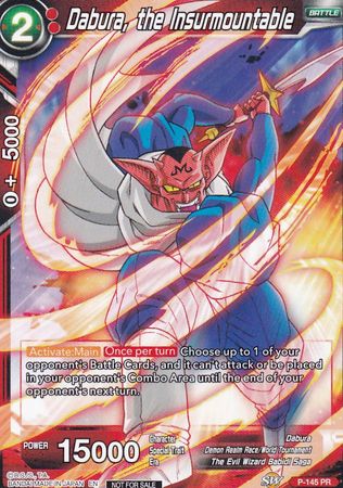 Dabura, the Insurmountable (Power Booster: World Martial Arts Tournament) (P-145) [Promotion Cards] | Devastation Store