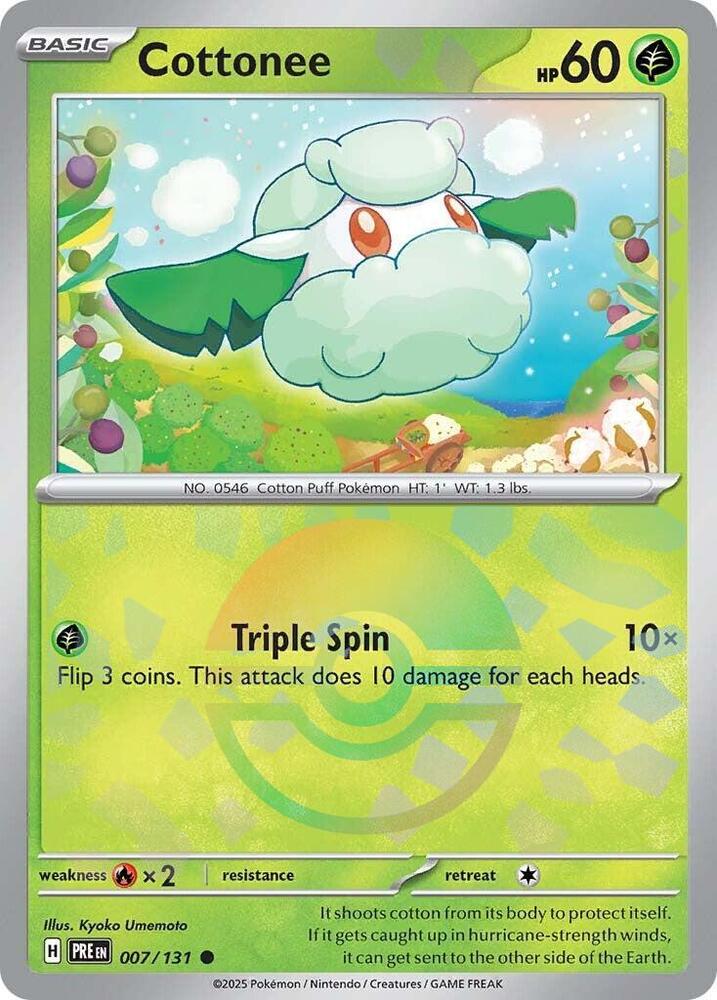 Cottonee (007/131) (Poke Ball Pattern) [Scarlet & Violet: Prismatic Evolutions] | Devastation Store