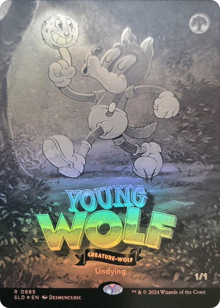 Young Wolf (Black & White Foil) [Secret Lair Drop Series] | Devastation Store
