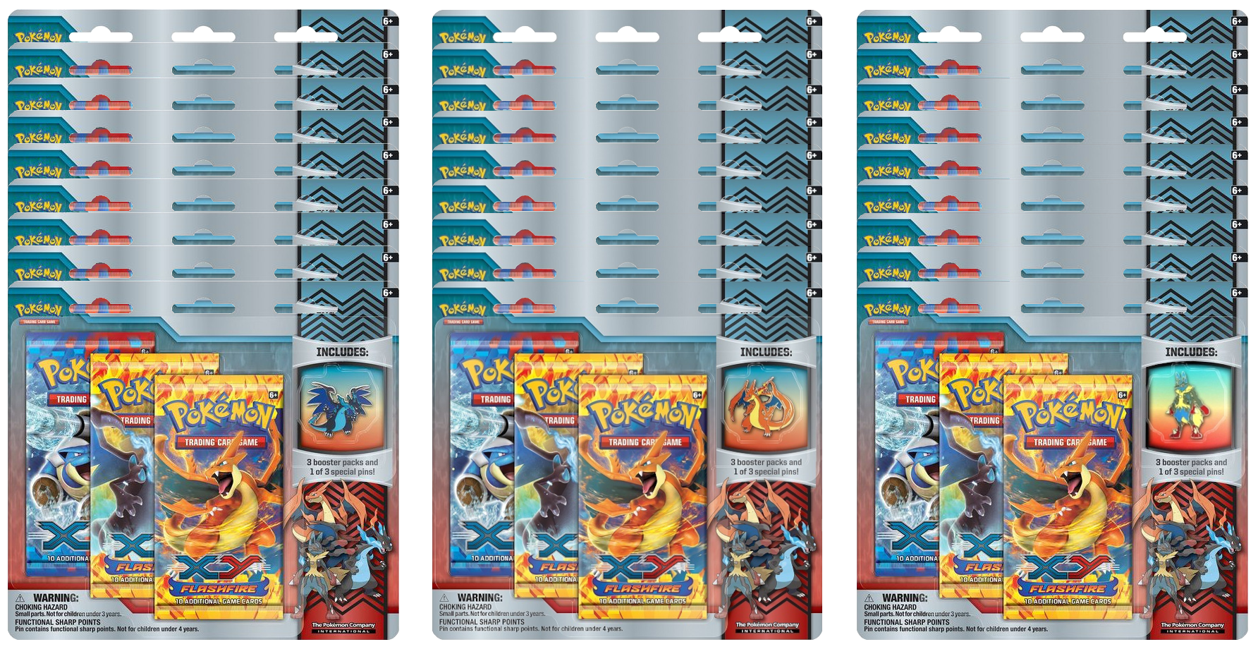 XY: Flashfire - Collector's Pin 3-Pack Blister Case | Devastation Store