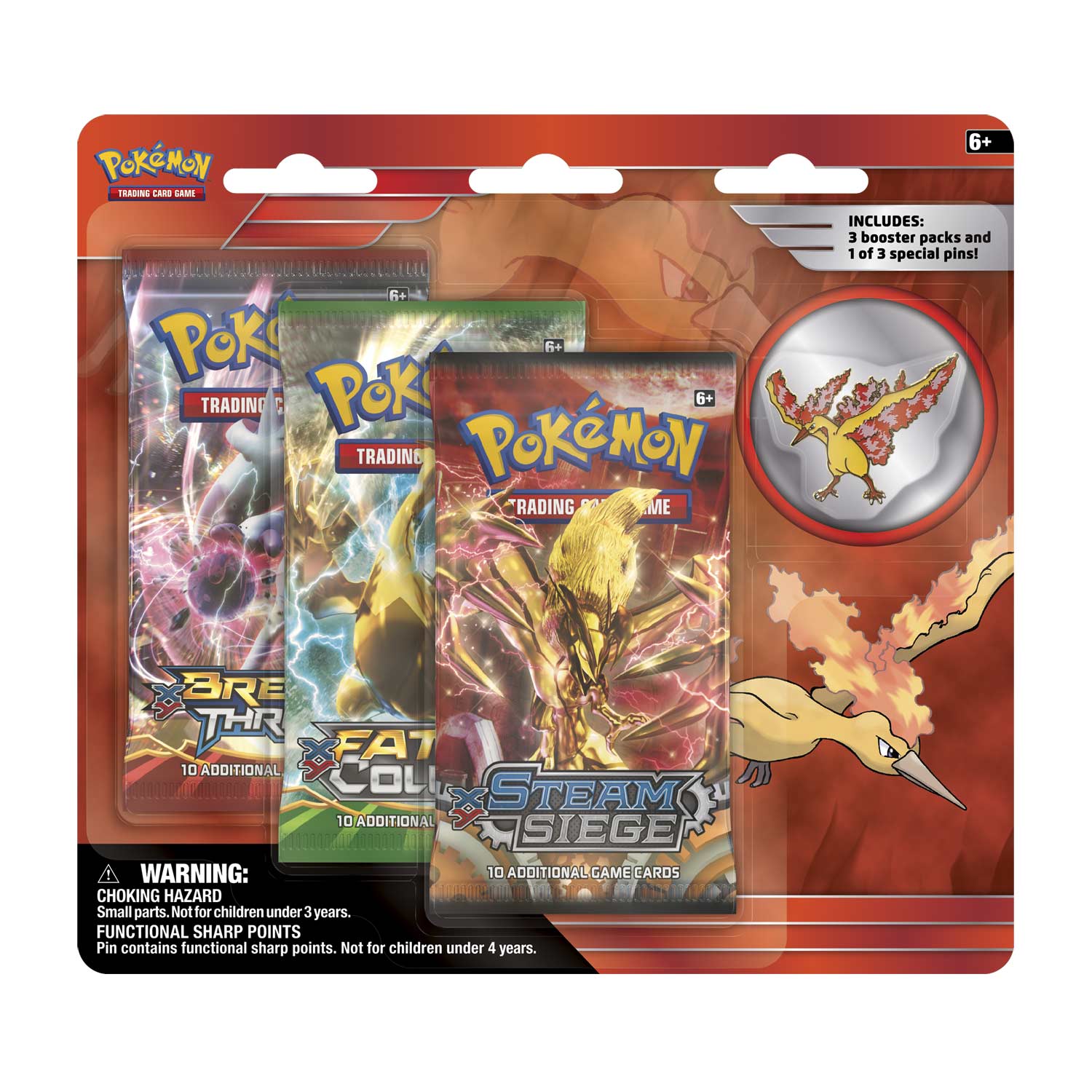 Collector's Pin 3-Pack Blister (Moltres) | Devastation Store