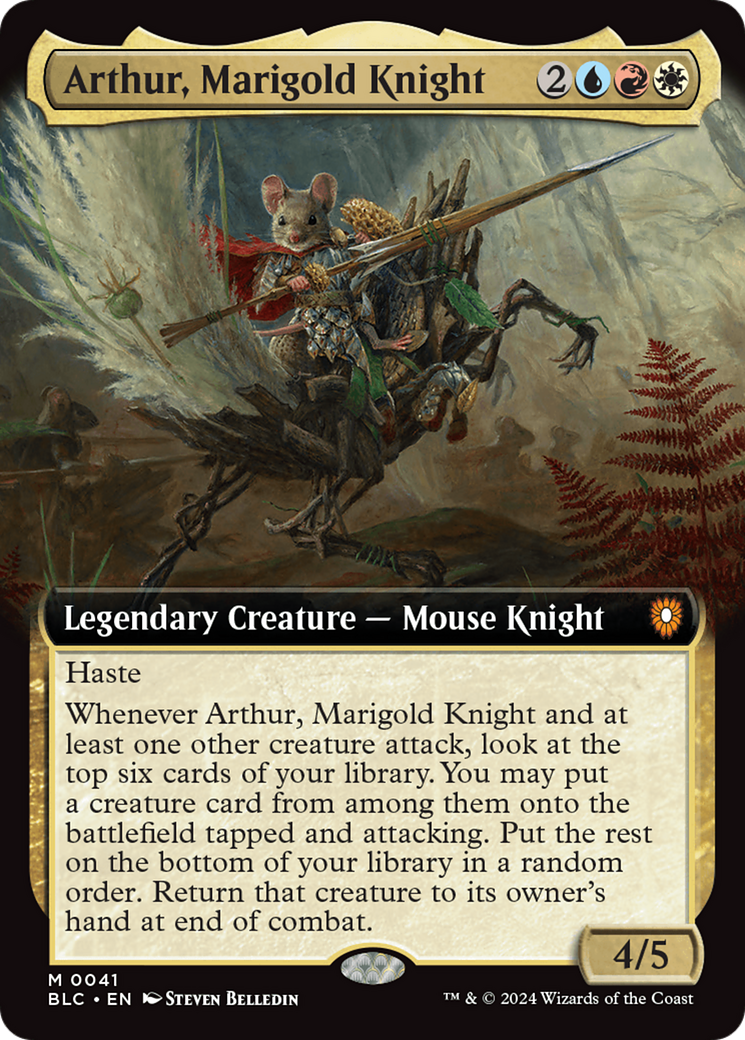 Arthur, Marigold Knight (Extended Art) [Bloomburrow Commander] | Devastation Store