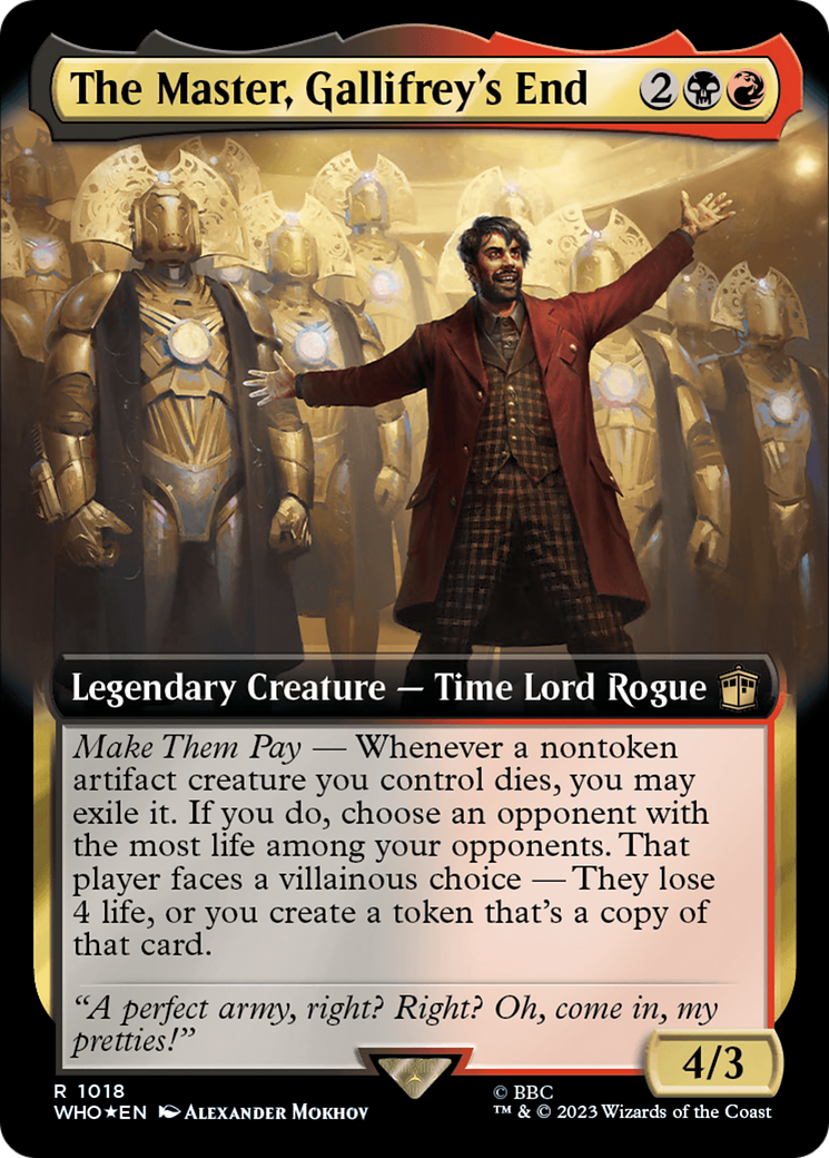 The Master, Gallifrey's End (Extended Art) (Surge Foil) [Doctor Who] | Devastation Store