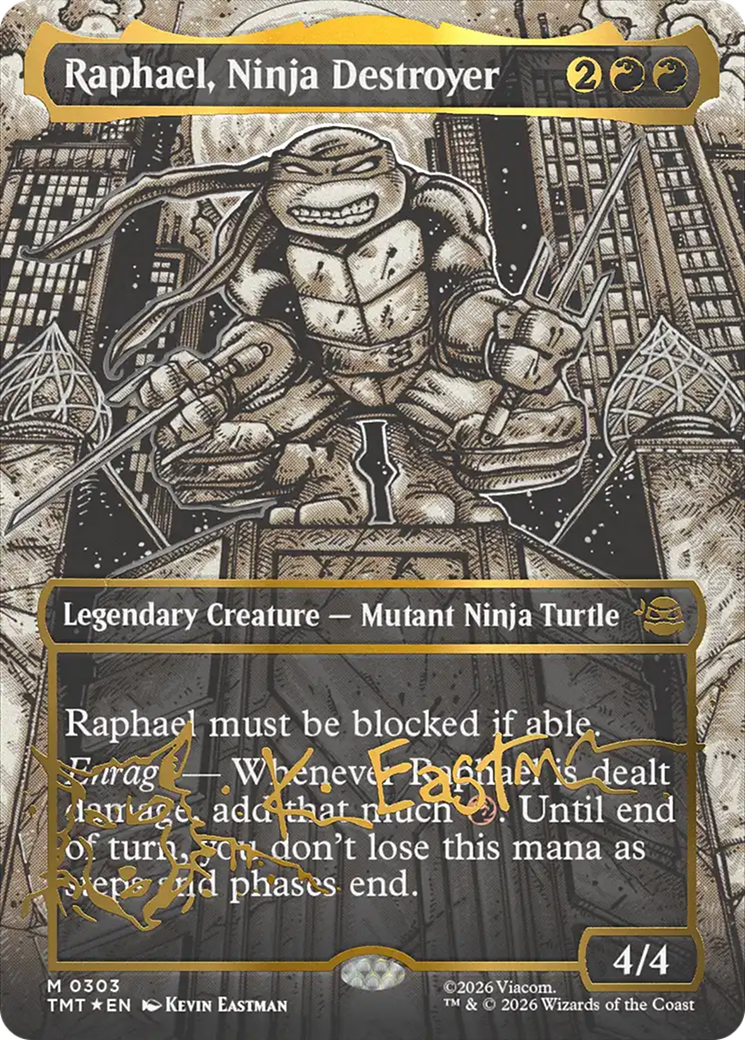 Raphael, Ninja Destroyer (Borderless) (Gold-Stamped Signature) [Teenage Mutant Ninja Turtles] | Devastation Store