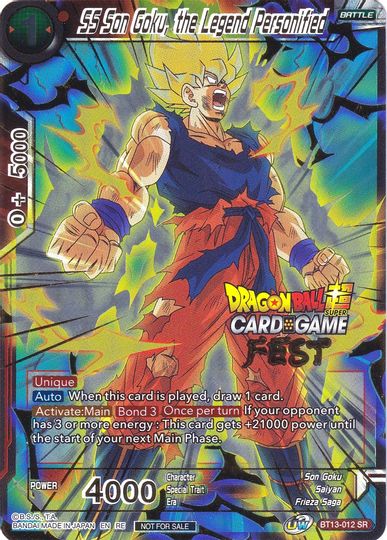 SS Son Goku, the Legend Personified (Card Game Fest 2022) (BT13-012) [Tournament Promotion Cards] | Devastation Store