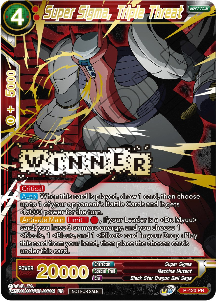 Super Sigma, Triple Threat (Championship Pack 2022 Vol.2) (Winner Gold Stamped) (P-420) [Promotion Cards] | Devastation Store