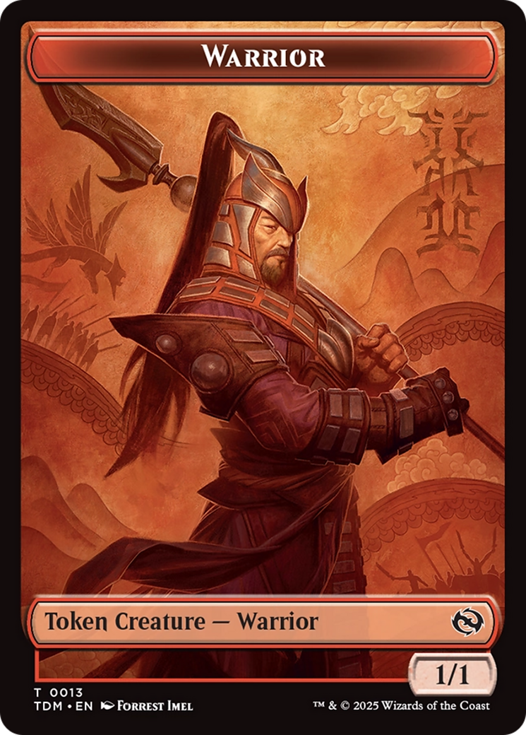 Goblin // Warrior Double-Sided Token [Tarkir: Dragonstorm Tokens] | Devastation Store