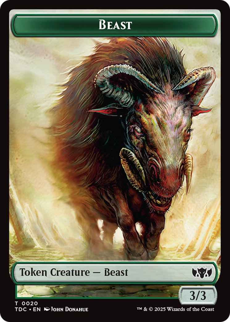 Beast // Treasure Double-Sided Token [Tarkir: Dragonstorm Commander Tokens] | Devastation Store