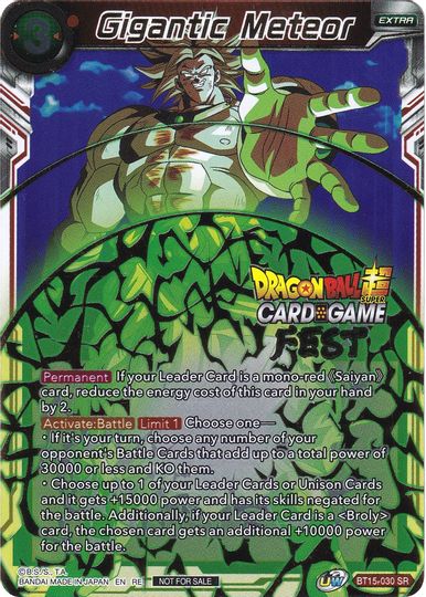 Gigantic Meteor (Card Game Fest 2022) (BT15-030) [Tournament Promotion Cards] | Devastation Store