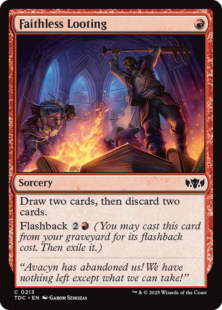 Faithless Looting [Tarkir: Dragonstorm Commander] | Devastation Store