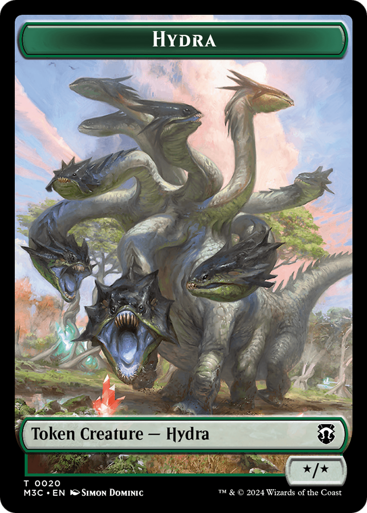 Hydra (Ripple Foil) // Boar Double-Sided Token [Modern Horizons 3 Commander Tokens] | Devastation Store