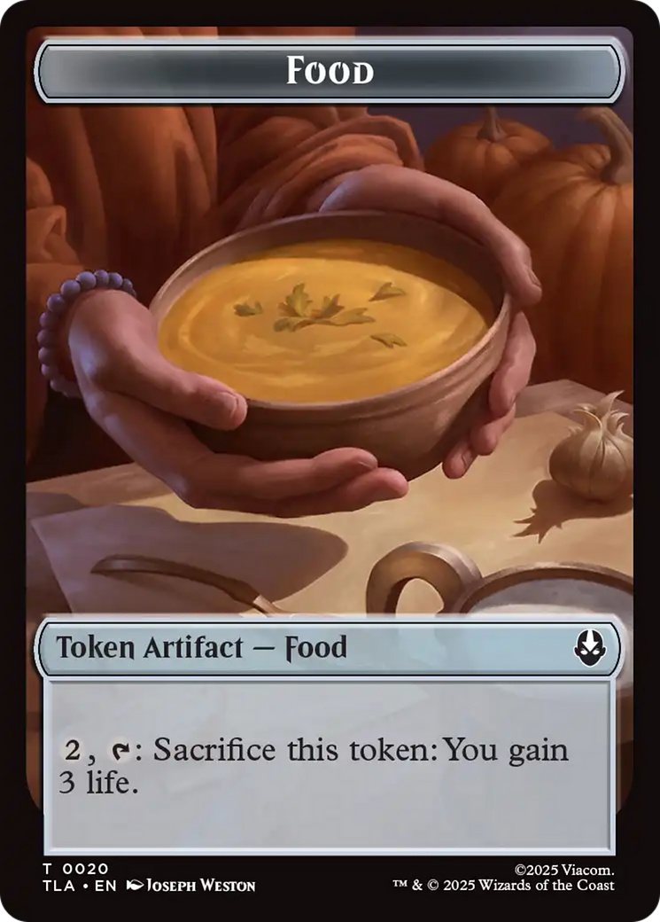 Food (0020) // Ally (0007) Double-Sided Token [Avatar: The Last Airbender Tokens] | Devastation Store