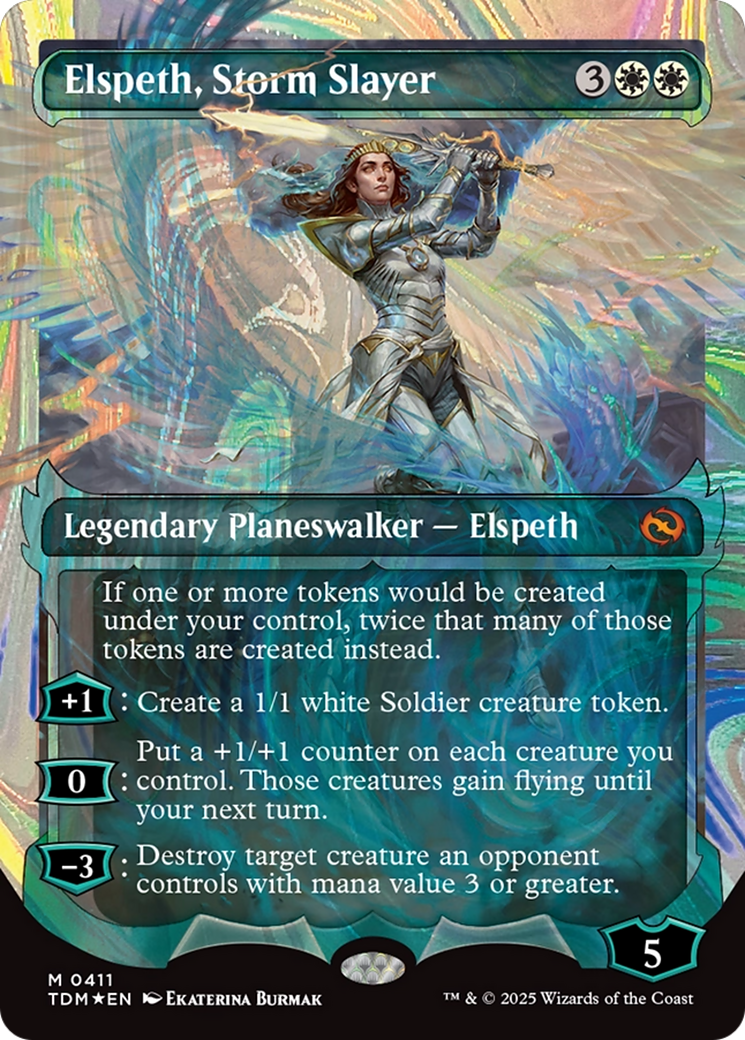 Elspeth, Storm Slayer (Showcase) (Halo Foil) [Tarkir: Dragonstorm] | Devastation Store