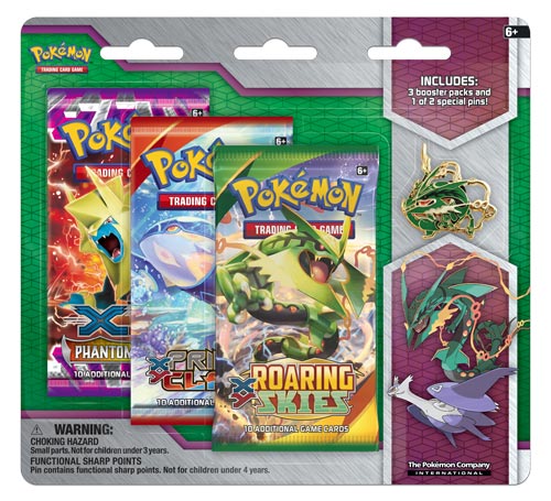 XY: Roaring Skies - Collector's Pin 3-Pack Blister (Mega Rayquaza) | Devastation Store