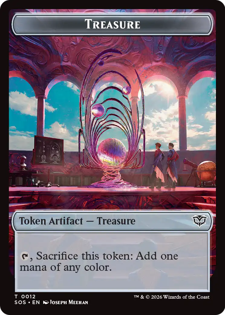 Starscape Cleric // Treasure Double-Sided Token [Secrets of Strixhaven Tokens] | Devastation Store